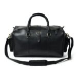 Men's Leather Duffle Bag - Genuine Full-Grain Leather Weekender Bag - Image 2