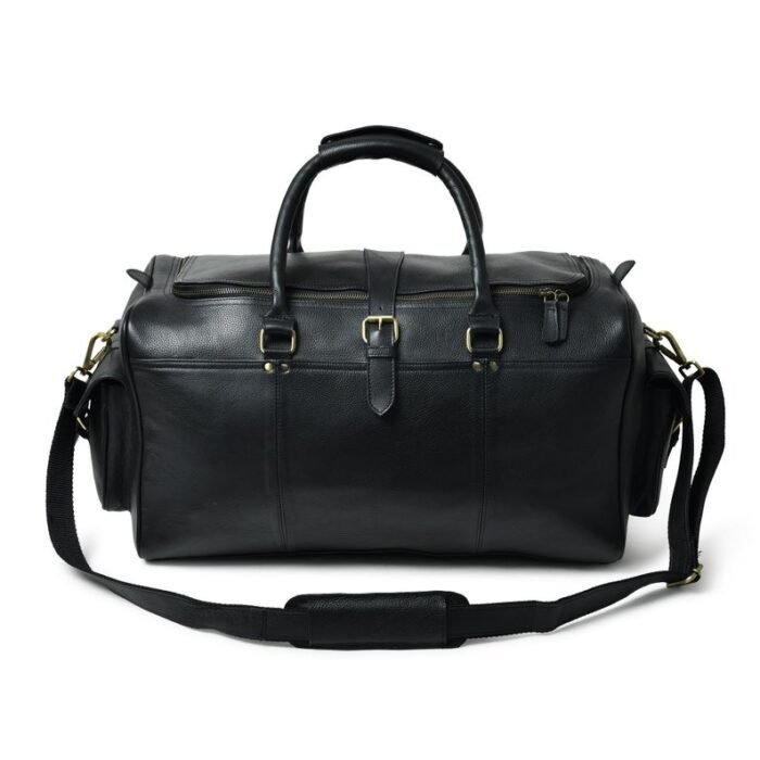 Men's Leather Duffle Bag - Genuine Full-Grain Leather Weekender Bag - Image 2