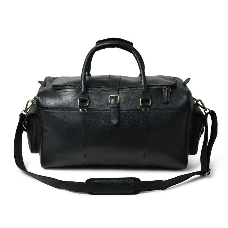 il_794xN.2864746770_42eg Men's Leather Duffle Bag - Genuine Full-Grain Leather Weekender Bag - Image 2