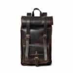 Handcrafted Everyday Laptop Backpack | Personalized Leather Roll top Crossbody Travel Bag