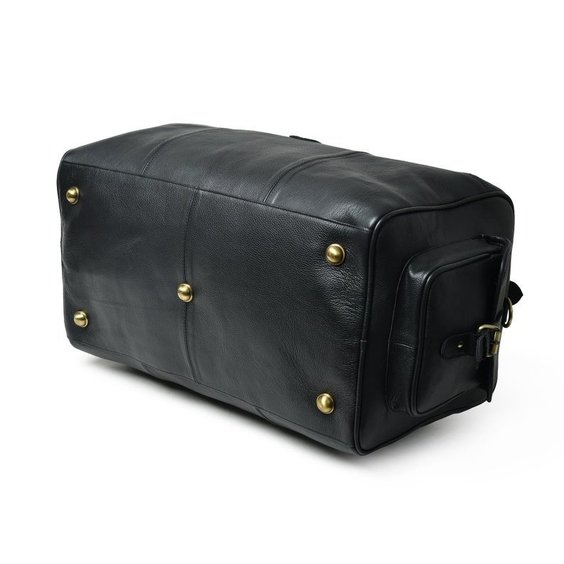 il_794xN.2912427621_l60j Men's Leather Duffle Bag - Genuine Full-Grain Leather Weekender Bag - Image 4