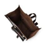 Handcrafted Laptop Backpack - Personalized Leather Roll top Crossbody Travel Bag - Image 5