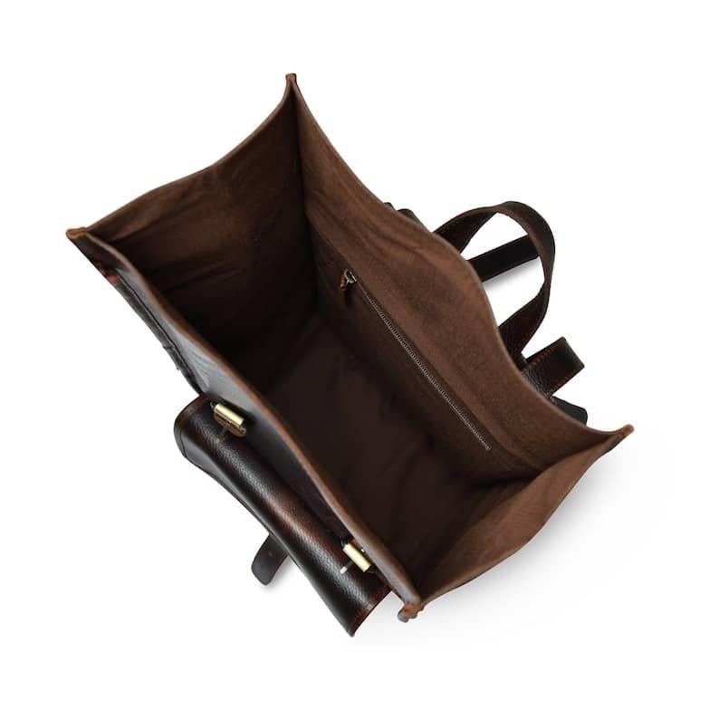 il_794xN.2939288617_29du Handcrafted Laptop Backpack - Personalized Leather Roll top Crossbody Travel Bag - Image 5