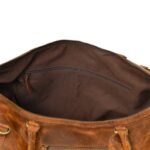 Handmade Leather Travel Duffle Bag - Unique Weekender Bag for Men - Image 7