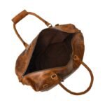 Handmade Leather Travel Duffle Bag - Unique Weekender Bag for Men - Image 4