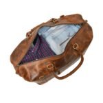 Handmade Leather Travel Duffle Bag - Unique Weekender Bag for Men - Image 5