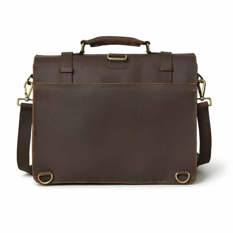 il_794xN.3317782682_ir2b Personalized Leather Messenger Bag for 15" Laptop - Premium Leather Satchel Briefcase | Perfect Gift for Him