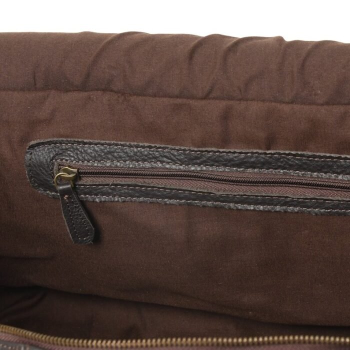 Men's Leather Duffel Bag with Shoulder Strap - Image 2