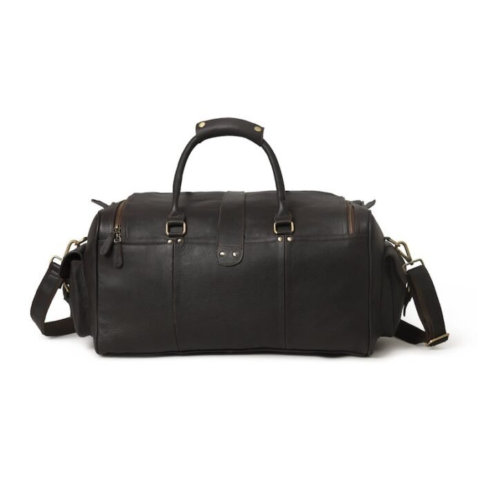 Men's Leather Duffel Bag with Shoulder Strap - Image 7