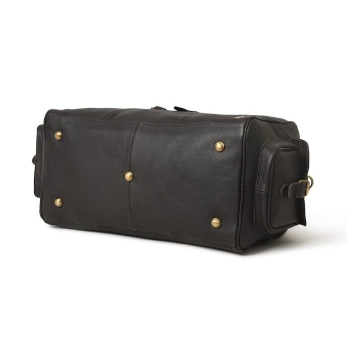 Men's Leather Duffel Bag with Shoulder Strap