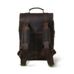 Vintage Leather Backpack - Personalized Distressed Brown Rucksack