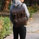 Vintage Leather Backpack - Personalized Distressed Brown Rucksack - Image 2