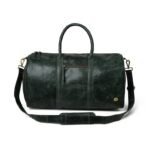 Men's Leather Duffel Bag with Integrated Shoe Compartment - Image 2
