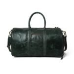 Men's Leather Duffel Bag with Integrated Shoe Compartment - Image 7