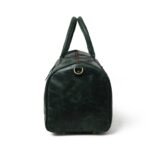 Men's Leather Duffel Bag with Integrated Shoe Compartment