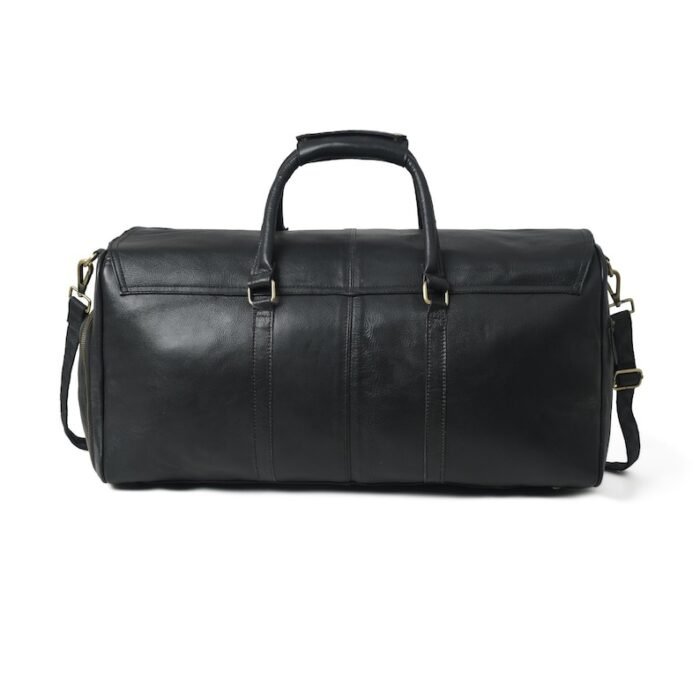 Men’s Leather Duffel Bag with Shoe Compartment