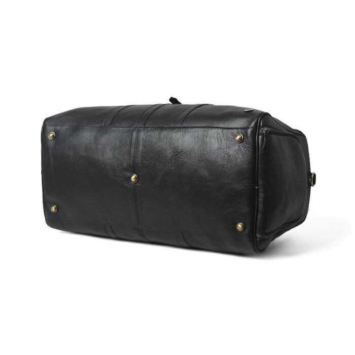Men’s Leather Duffel Bag with Shoe Compartment - Image 6