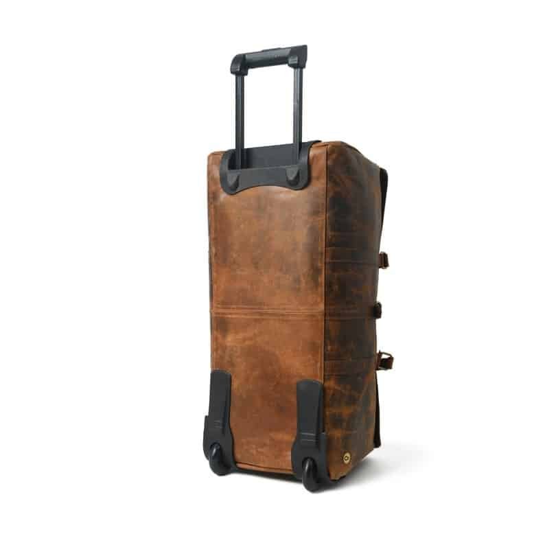 il_794xN.4747266041_lgqj Personalized Leather Duffle Trolley Bag with Wheels | Handmade Weekender Travel Bag - Image 7
