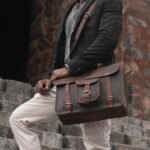 Classic Full Grain Leather Briefcase – Timeless Elegance for Work or Travel