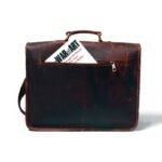 Classic Full Grain Leather Briefcase – Timeless Elegance for Work or Travel - Image 8
