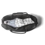 Black Leather Duffel Bag for Men - Image 4