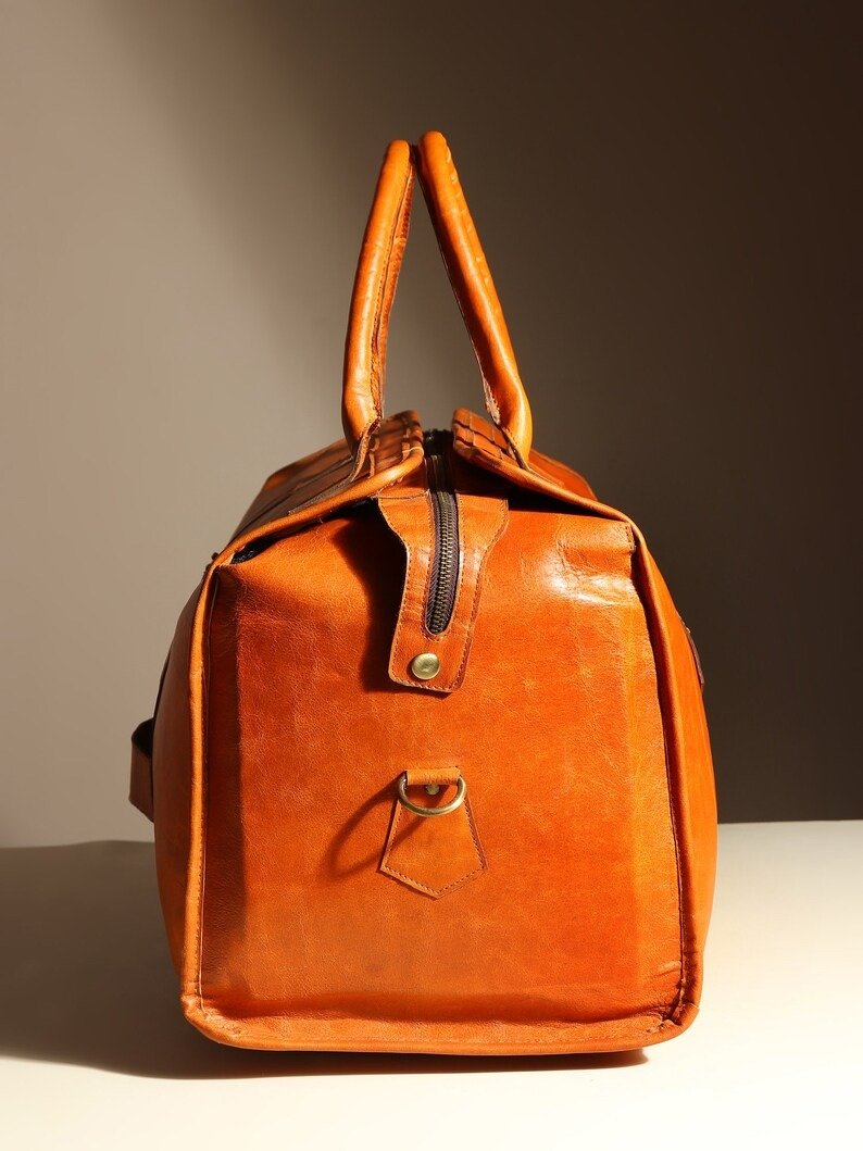 il_794xN.6248443102_3ac8 Personalized Full-Grain Leather Duffle Bag | Weekender & Travel Bag - Image 7