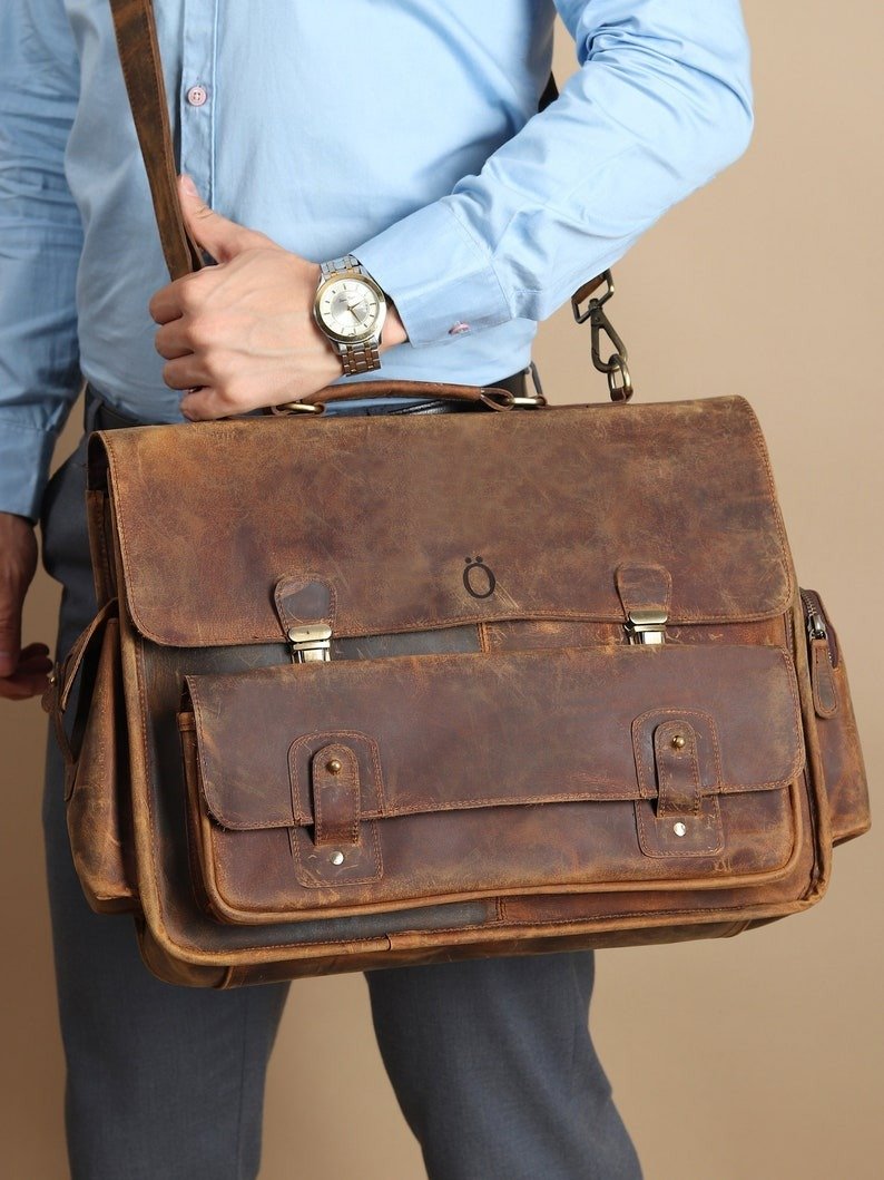il_794xN.6338279595_ji03 Personalized Handmade Vintage Leather Laptop Messenger Bag for Men - Image 5