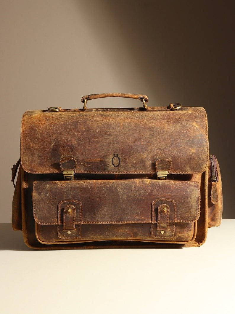 il_794xN.6338280637_f12v Personalized Handmade Vintage Leather Laptop Messenger Bag for Men