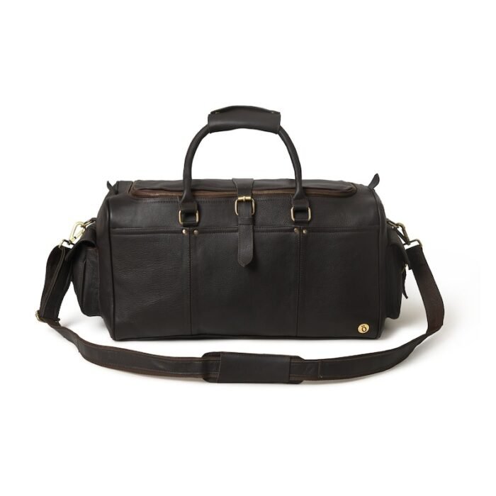Men's Leather Duffel Bag with Shoulder Strap - Image 5